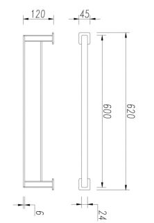Полотенцедержатель двойной Omnires Nelson хром NL80226CR